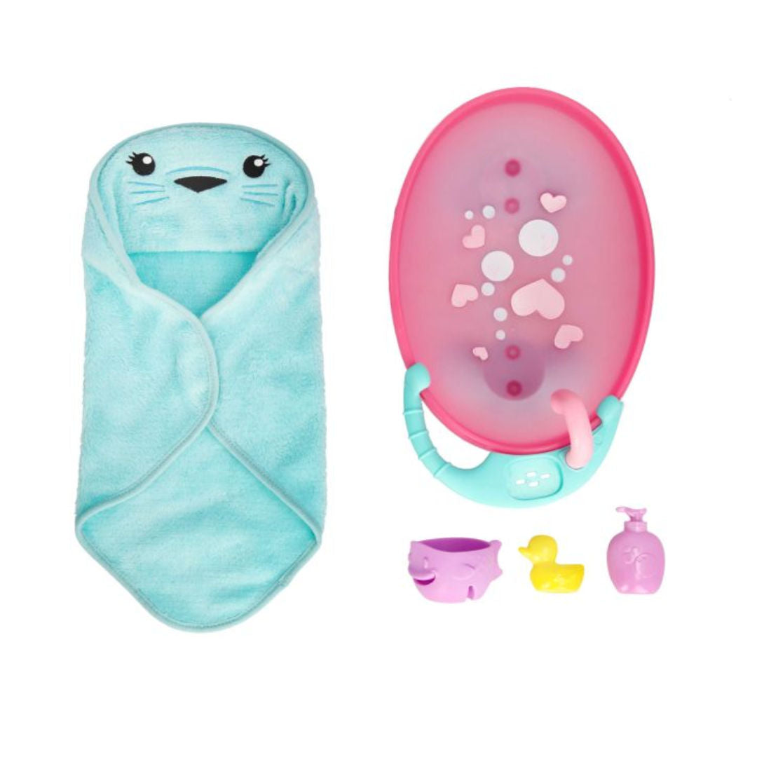 Cry Babies Newborn Sarah My First Bath Doll Playset, For Age 18+ Months