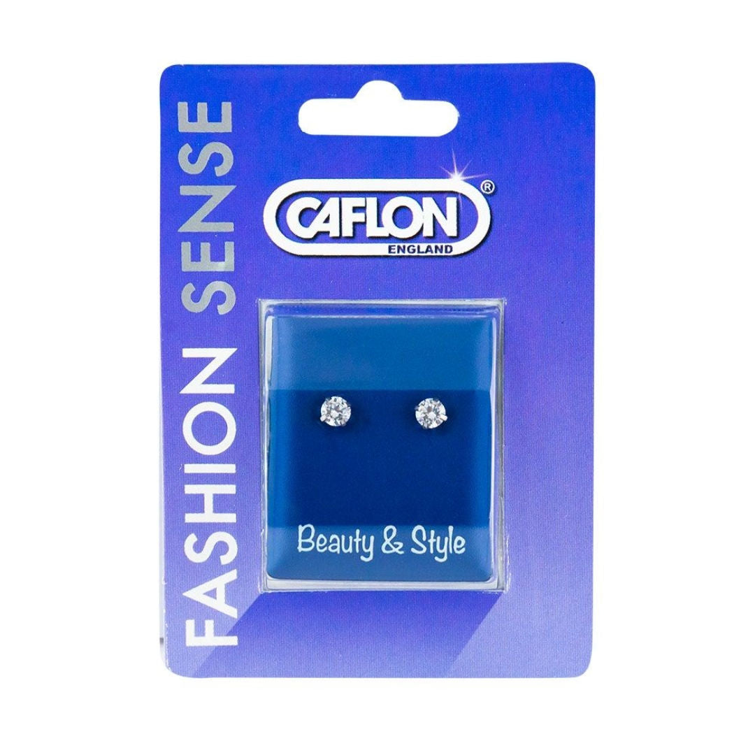 CAFLON ENGLAND Fashion Sense White Stainless, White Cubic Zirconia Earring