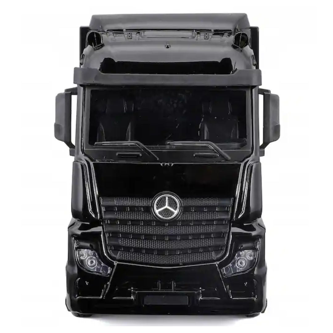 Bburago Mercedes-Benz Actros Gigaspace Racing Hauler With F1W15, Die-Cast Car, 1:43, Black