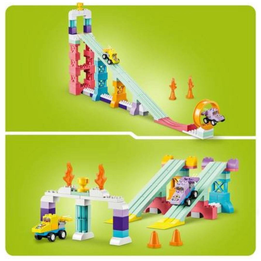 LEGO DUPLO 3-in-1 Creative Ramps with Vehicles Toy Set, For Age 3+ Years