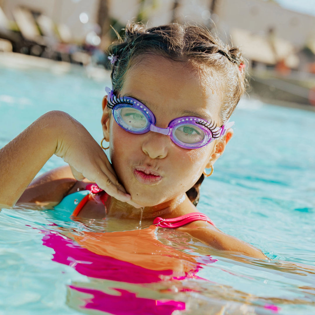 Bling2O Splash Lash Swim Goggles (Purple), 3+ years