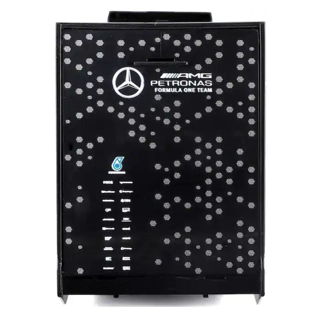 Bburago Mercedes-Benz Actros Gigaspace Racing Hauler With F1W15, Die-Cast Car, 1:43, Black