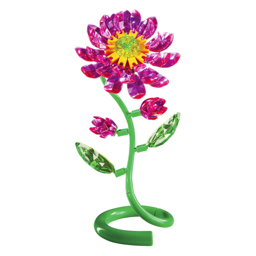 Cra-Z-Art Rose Art Crystal Gem Blooming Lotus Flower Activity Kit, 75+ Pieces, Children Age 8+