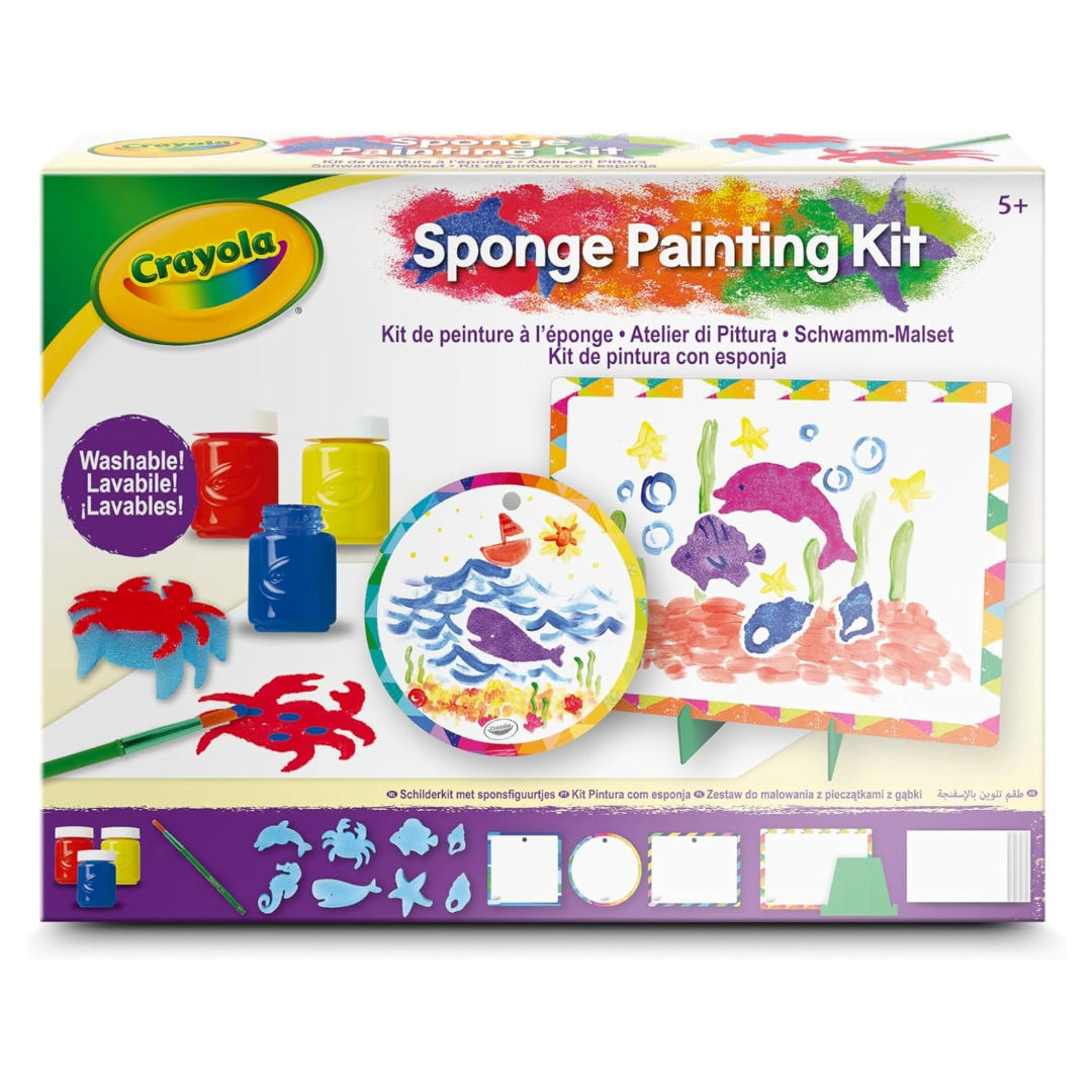 Crayola Sponge Painting Kit, For Painting With Washable Gouaches And Sponges, Creative Activity For Children