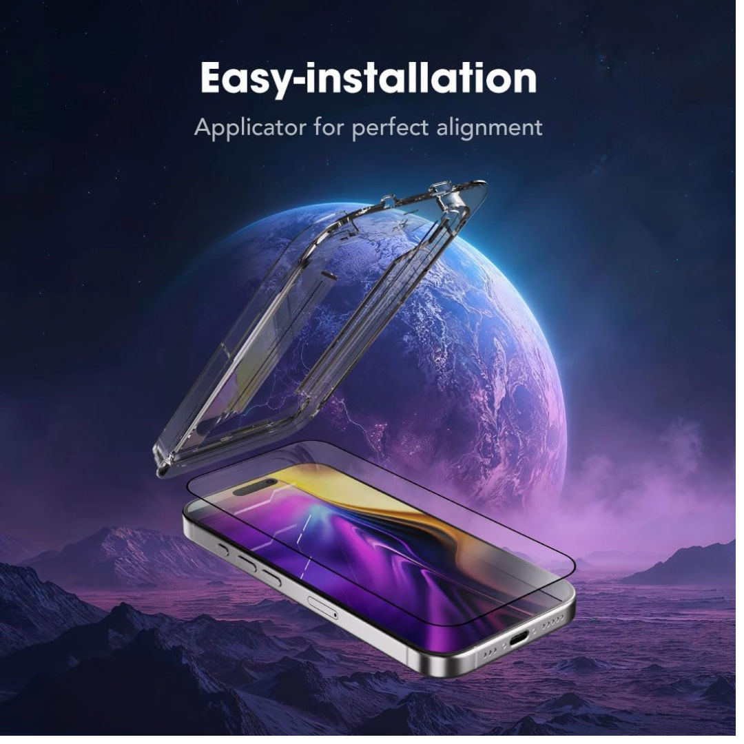 Blupebble Graphene Rock Series  2.5D Tempered Glass For iPhone 17, Screen Protector, Clear
