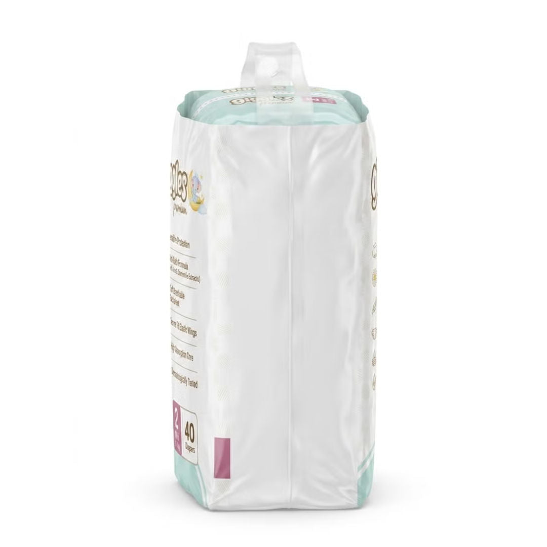 Giggles Premium Jumbo Baby Diapers, Size 4, 9 to 14kg, Pack of 54