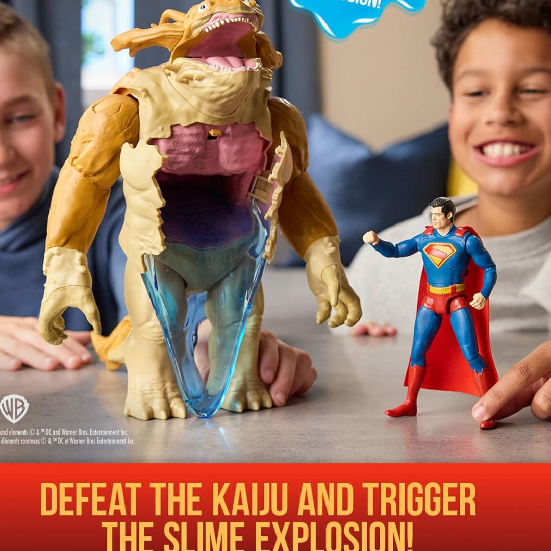 DC Superman Kaiju Slime Battle Action Figure Playset, For Age 4+ Years