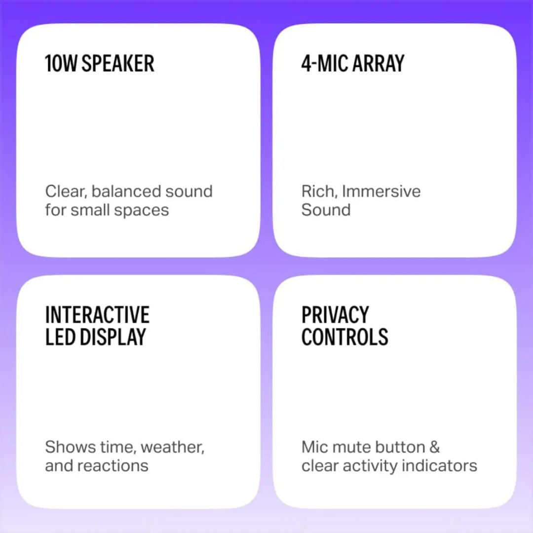 Yasmina Mini AI Smart Wi-Fi Bluetooth Speaker