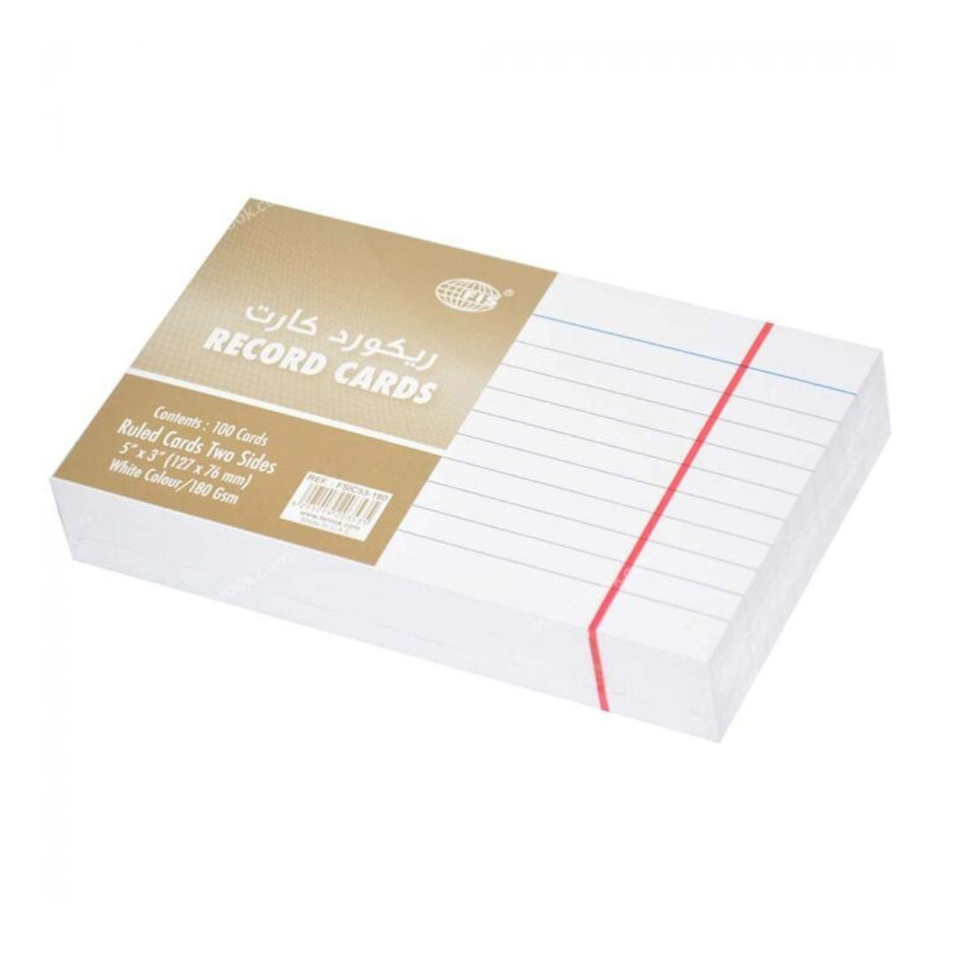 FIS Record / Index Cards, 240gsm, White