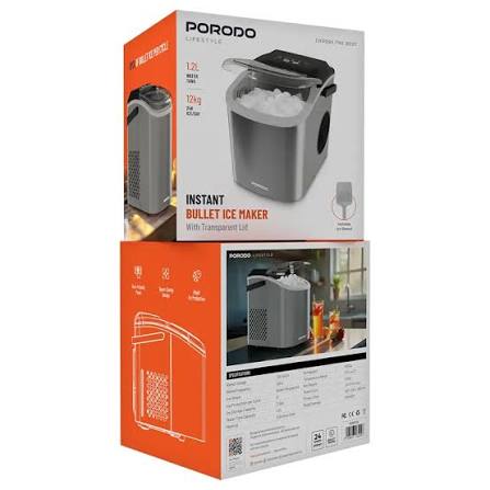 Porodo Instant Bullet  Ice Maker 1.2L-Silver