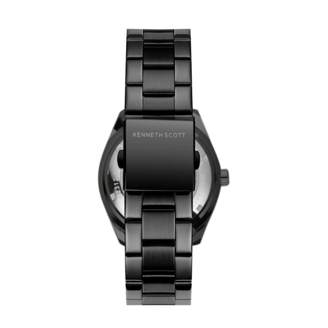 Kenneth Scott Men’s Mechanical Black Dial Analog Watch, K22312 Series