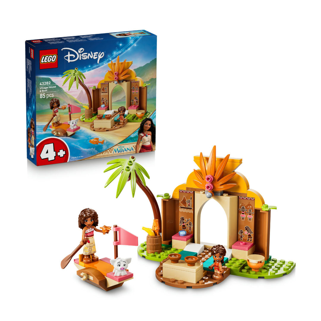 LEGO Disney Moana Village House & Boat Building Set, For Age 4+ Years