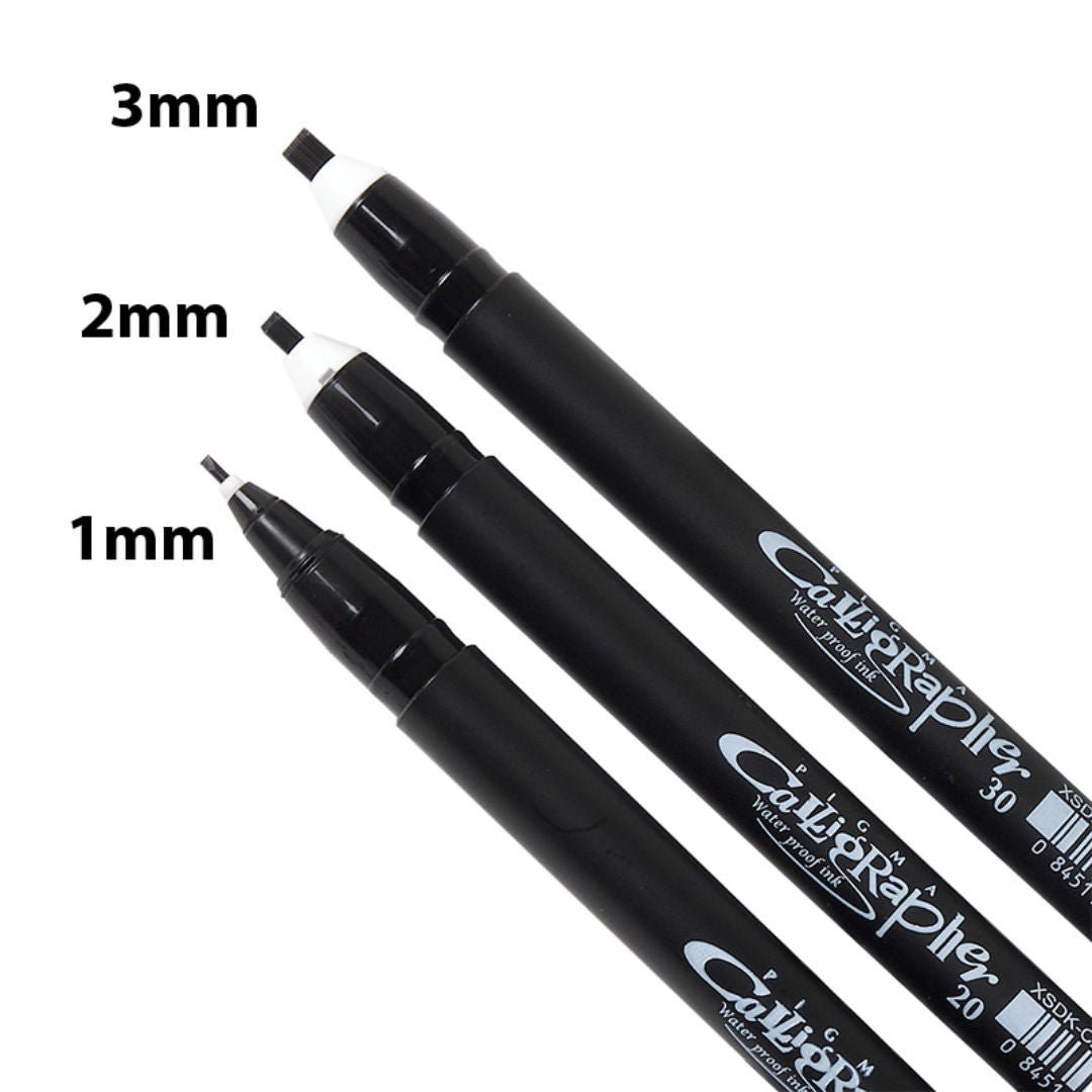 Sakura Pigma Calligraphy Pen Set 3 pieces, POXSDKC349