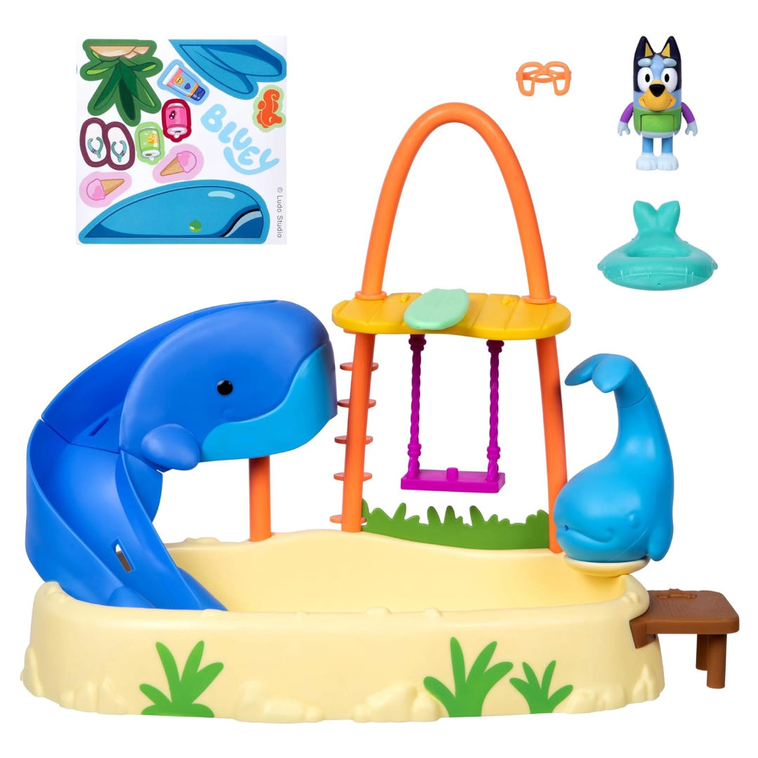 Bluey Color Change Whale Water Park Playset, 3+ years