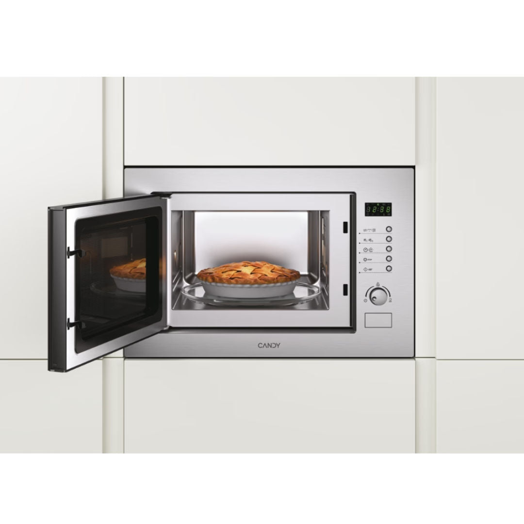 Candy Built-In Microwave Oven 60cm, 25L, Microwave + Grill, Push Button Control, Inox, MIC25GDFX-19