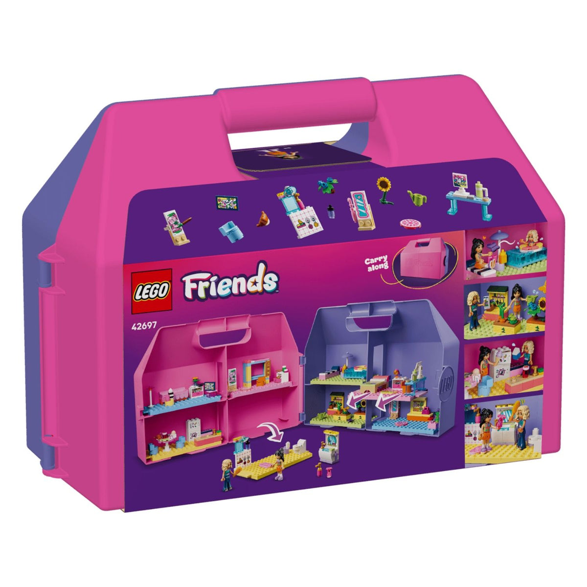 LEGO Friends 42697 Creative Dollhouse Suitcase Building Toy Set, 355 Pieces for Girls Ages 6 Years and Above