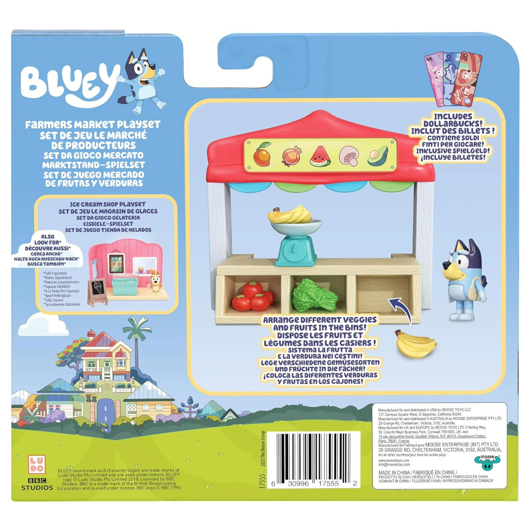 Bluey Mini Farmers Market Playset, 3+ years