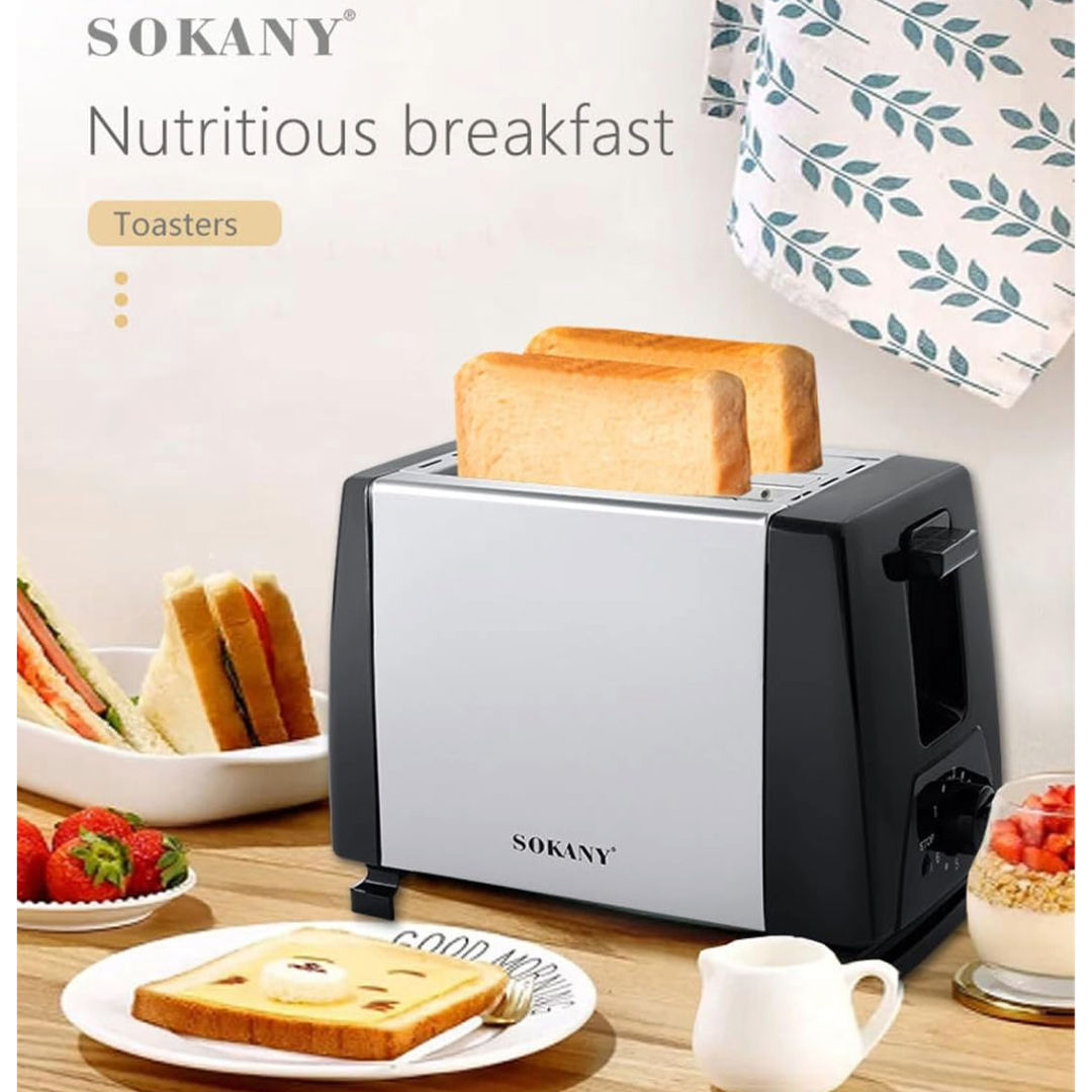 Sokany 2 Slice Toaster Automatic Pop-Up Bread Toaster with Adjustable Browning, Model SK-016S, P24-351