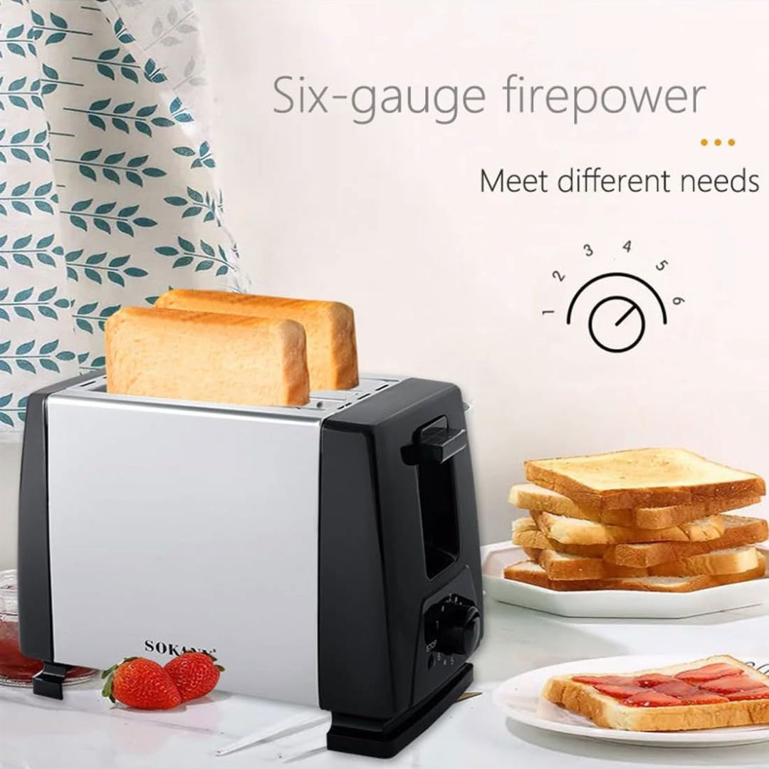 Sokany 2 Slice Toaster Automatic Pop-Up Bread Toaster with Adjustable Browning, Model SK-016S, P24-351