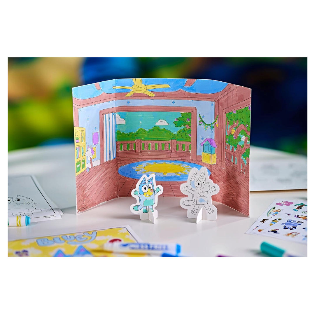 Crayola COLOR WONDER MESS FREE COLORING, Activity Kit, Bluey, Includes 40+ Pieces