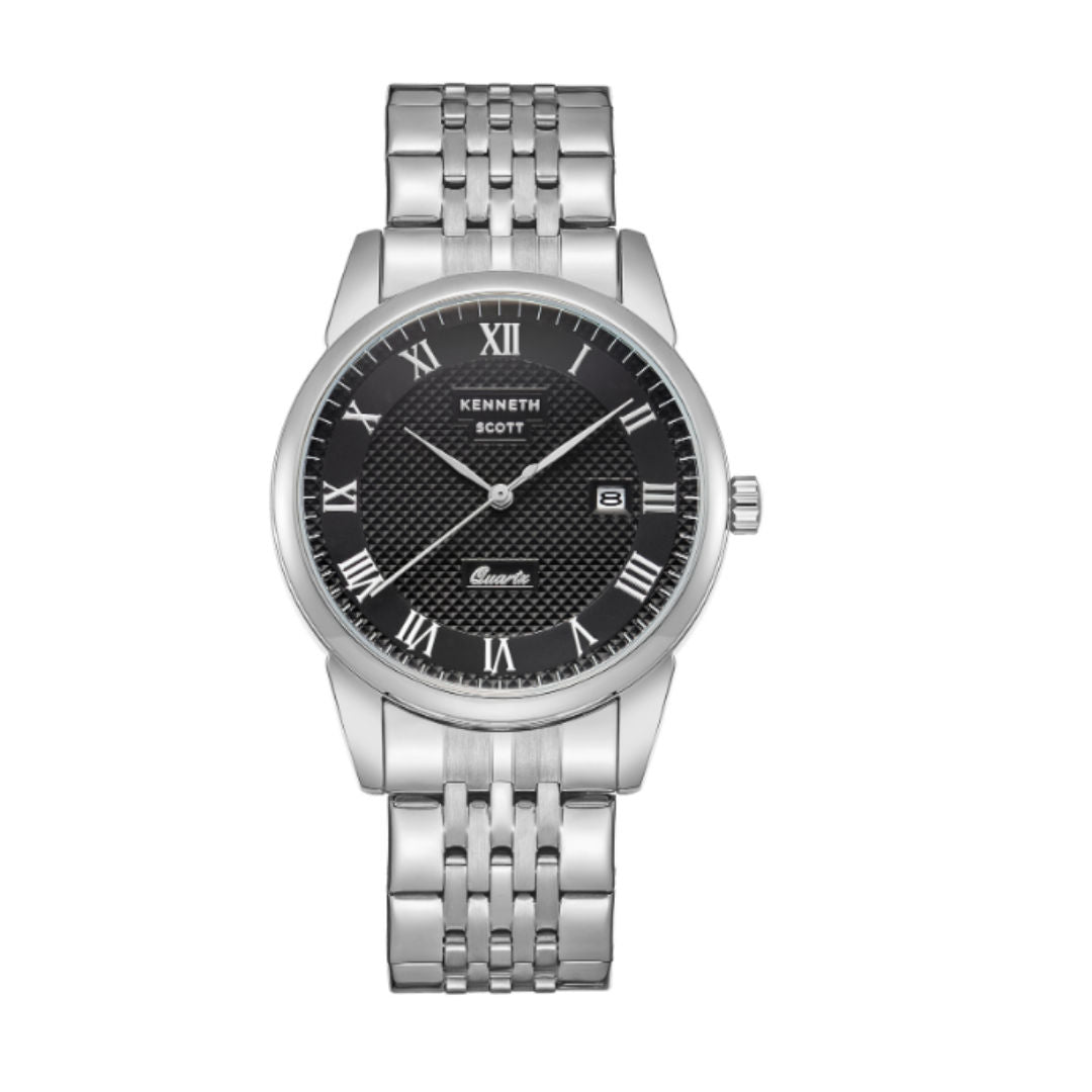 Kenneth Scott Quartz Men’s Watch with Stainless Steel Strap, K23030 Series