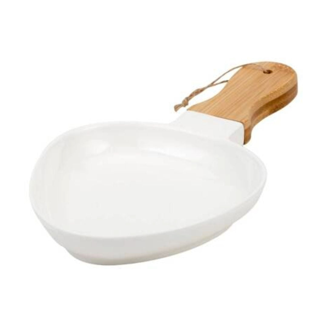 NAVA Porcelain Plate Terrestrial With Bamboo Handle, 32cm