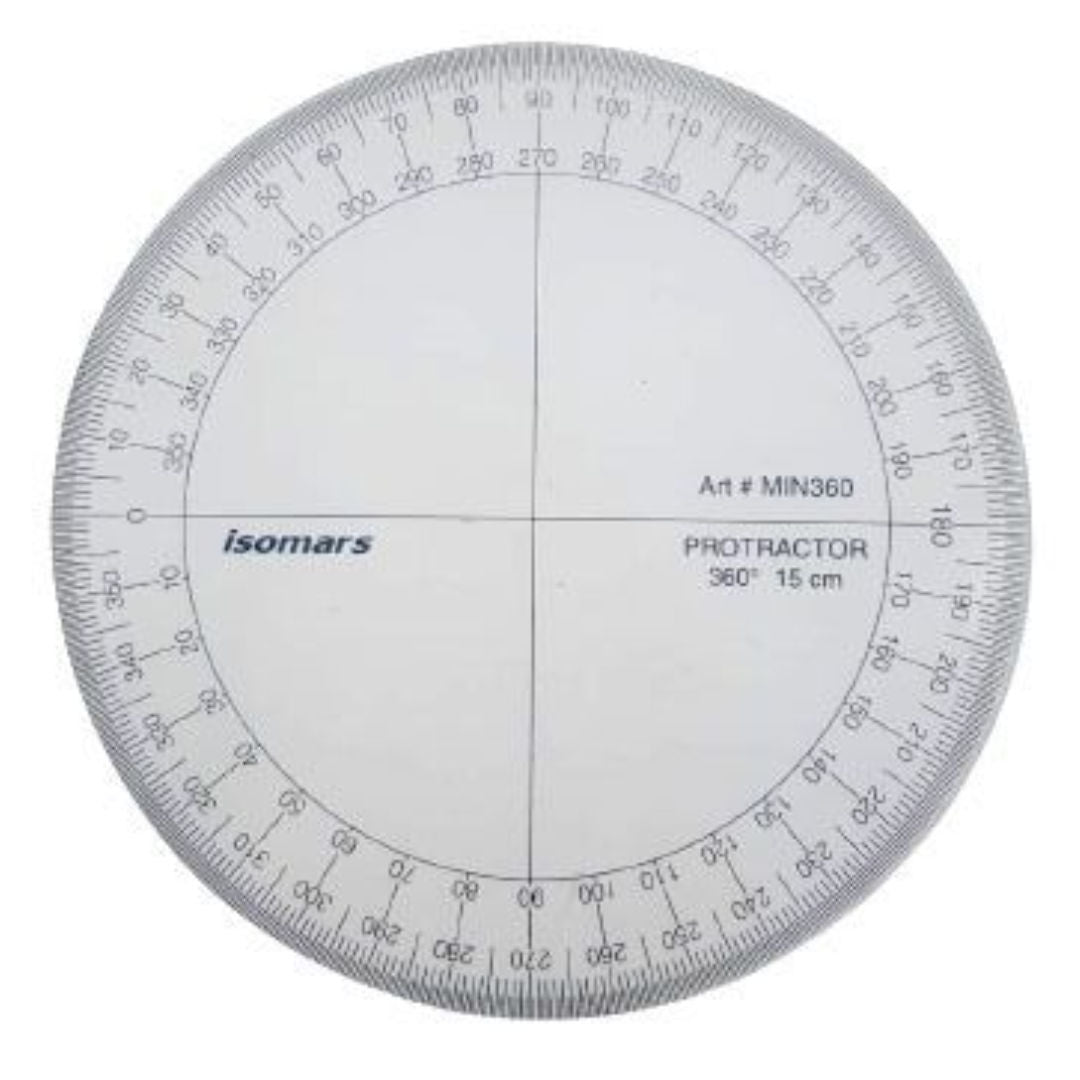 isomars Military Protractor, 15cm, MIN360