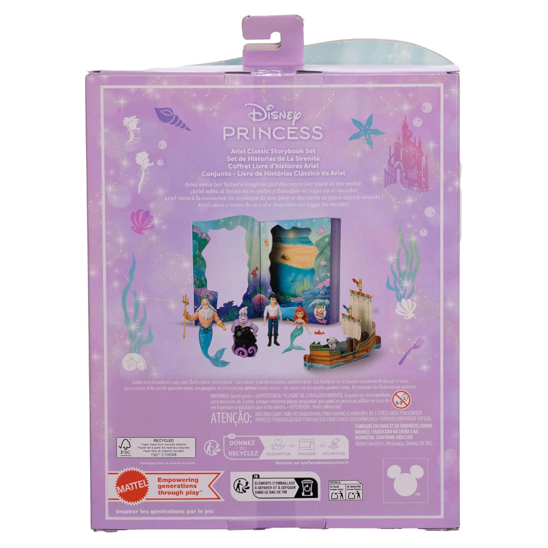 Disney Princess The Little Mermaid Ariel Mermaid Classic Storybook Playset, For Age 3+ Years