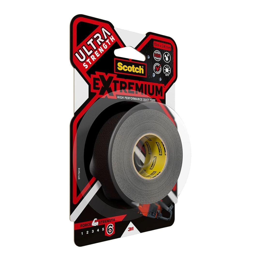 Scotch® Extremium™ Ultra High Performance Duct Tape, 24 mm x 10 m, Heavy-Duty UV & Water-Resistant Repair Tape
