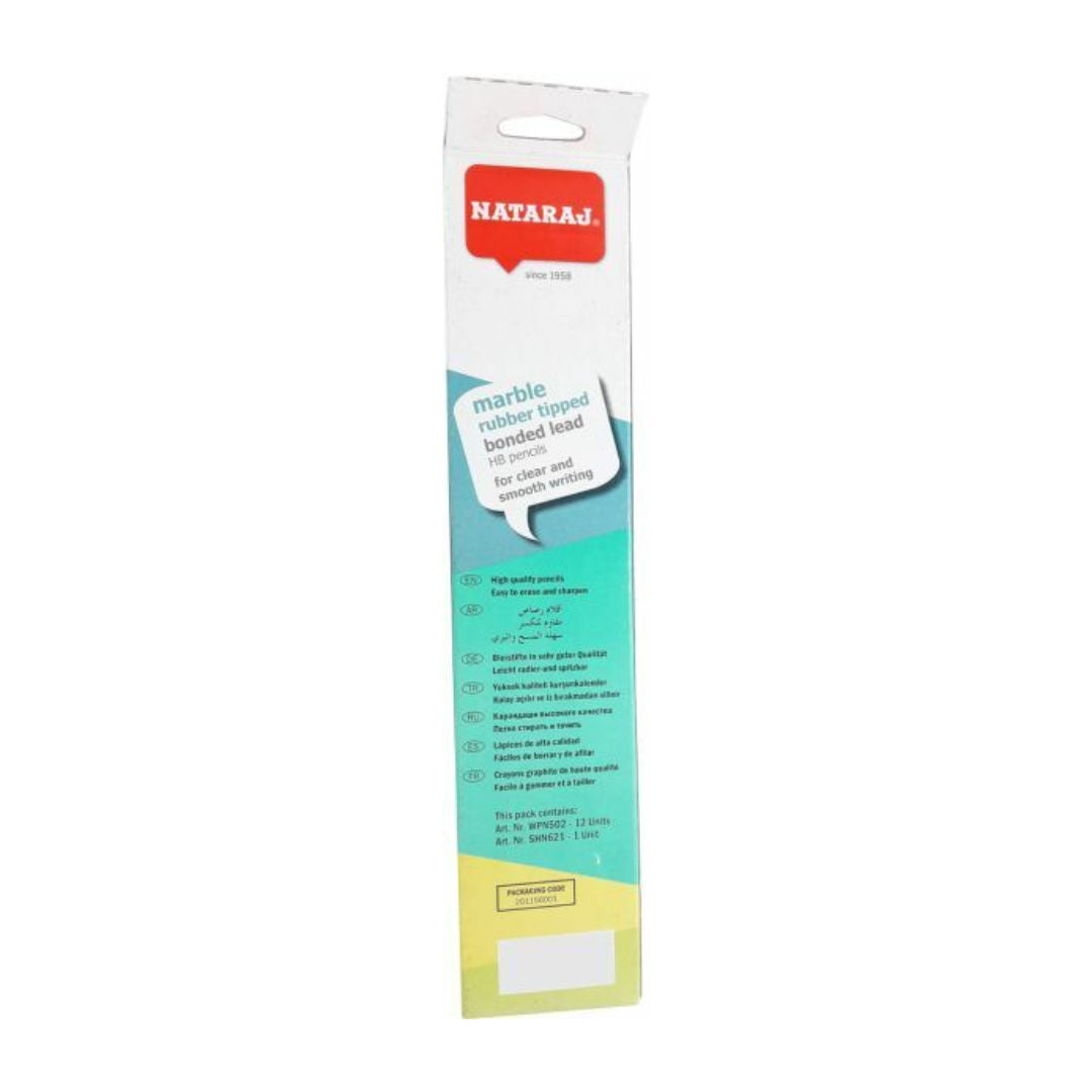 Nataraj Marble Print Pencils with Rubber Tip, 12 Piece Pack