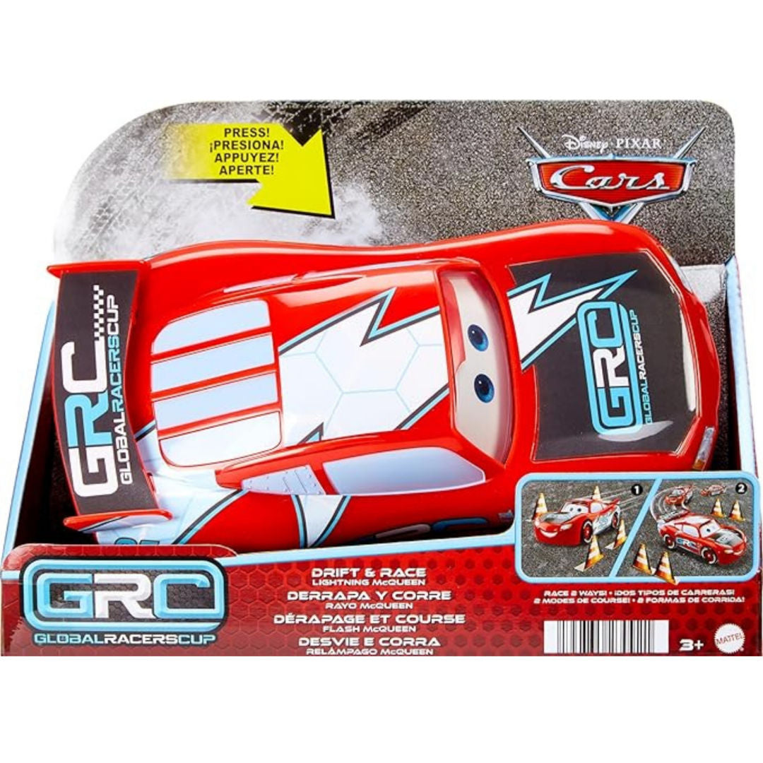 Disney Pixar Cars GRC Drift & Race Lightning McQueen Car, 22.86 cm, For Age 3+ Years