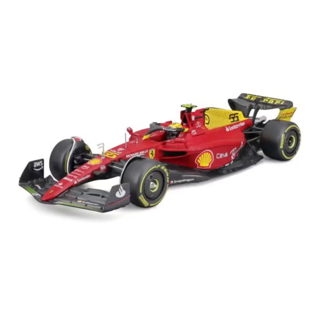 Bburago Ferrari Racing, F1 #75 Carlos Sainz, Die-Cast Car, 1:24, Red