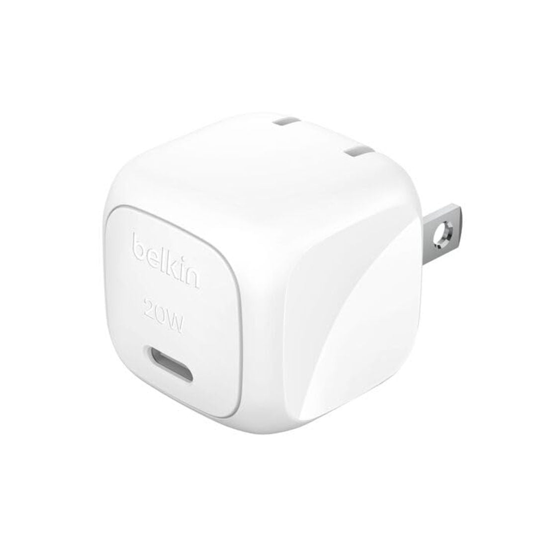 Belkin BoostCharge 20W Cube Wall Charger, USB-C Power Delivery Fast Charge, White