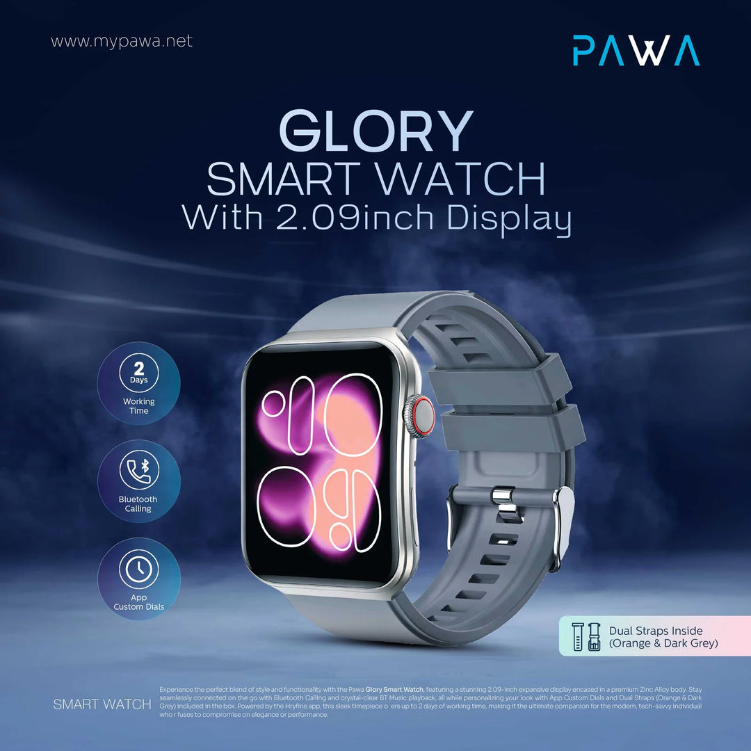 Pawa Glory 2.09inch Smart Watch, Titanium