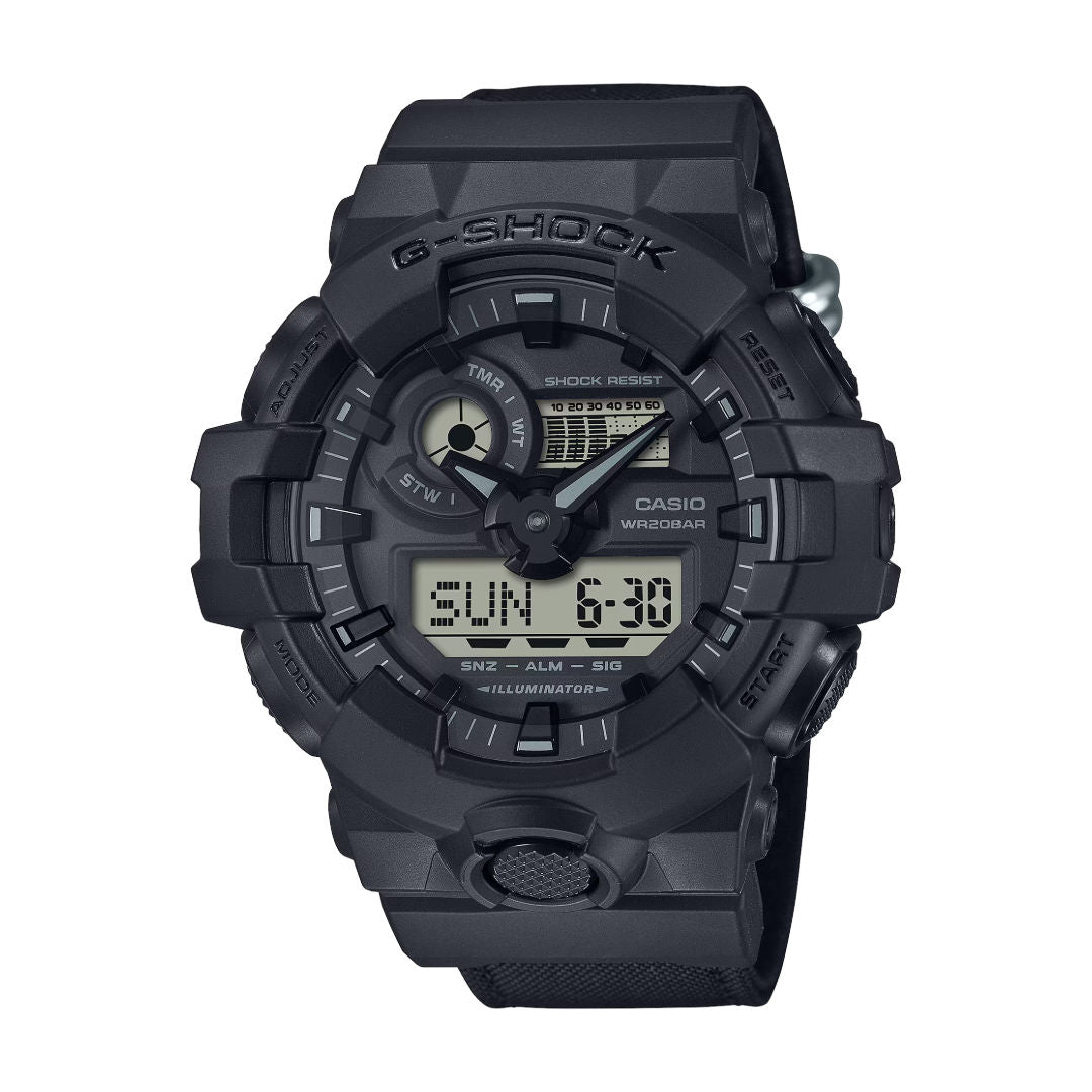 Casio G-SHOCK Analog-Digital Men's 700 Series Watch, Black, GA700BCE-1A