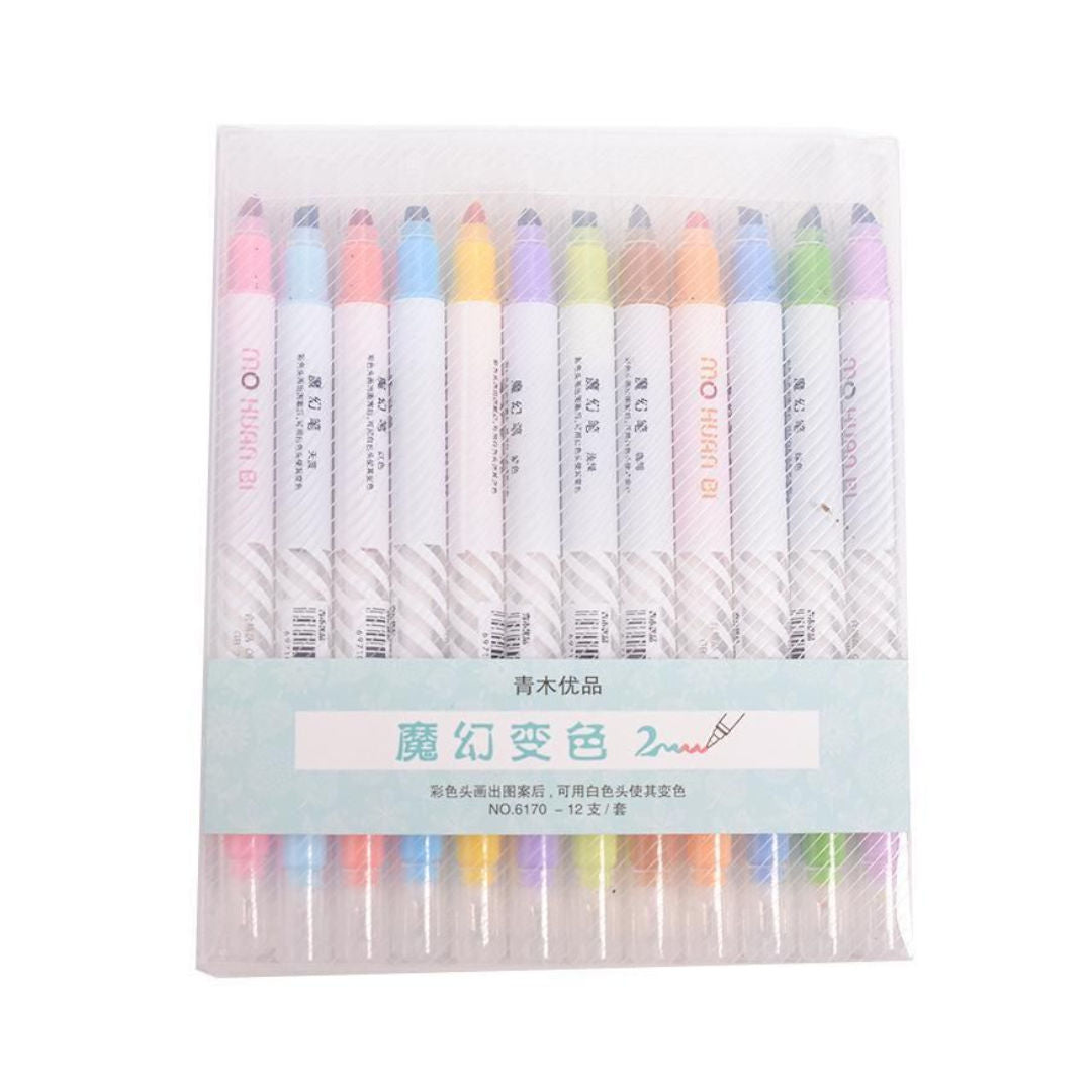RSC Magic Color Marker, Twin Head Set, 12 Pieces, P21-214