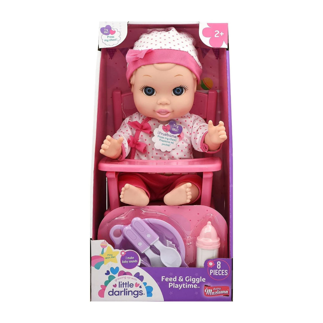 Baby Maziuna Little Darlings Feed & Giggle Playtime Set, 8 Pieces, 2+ years