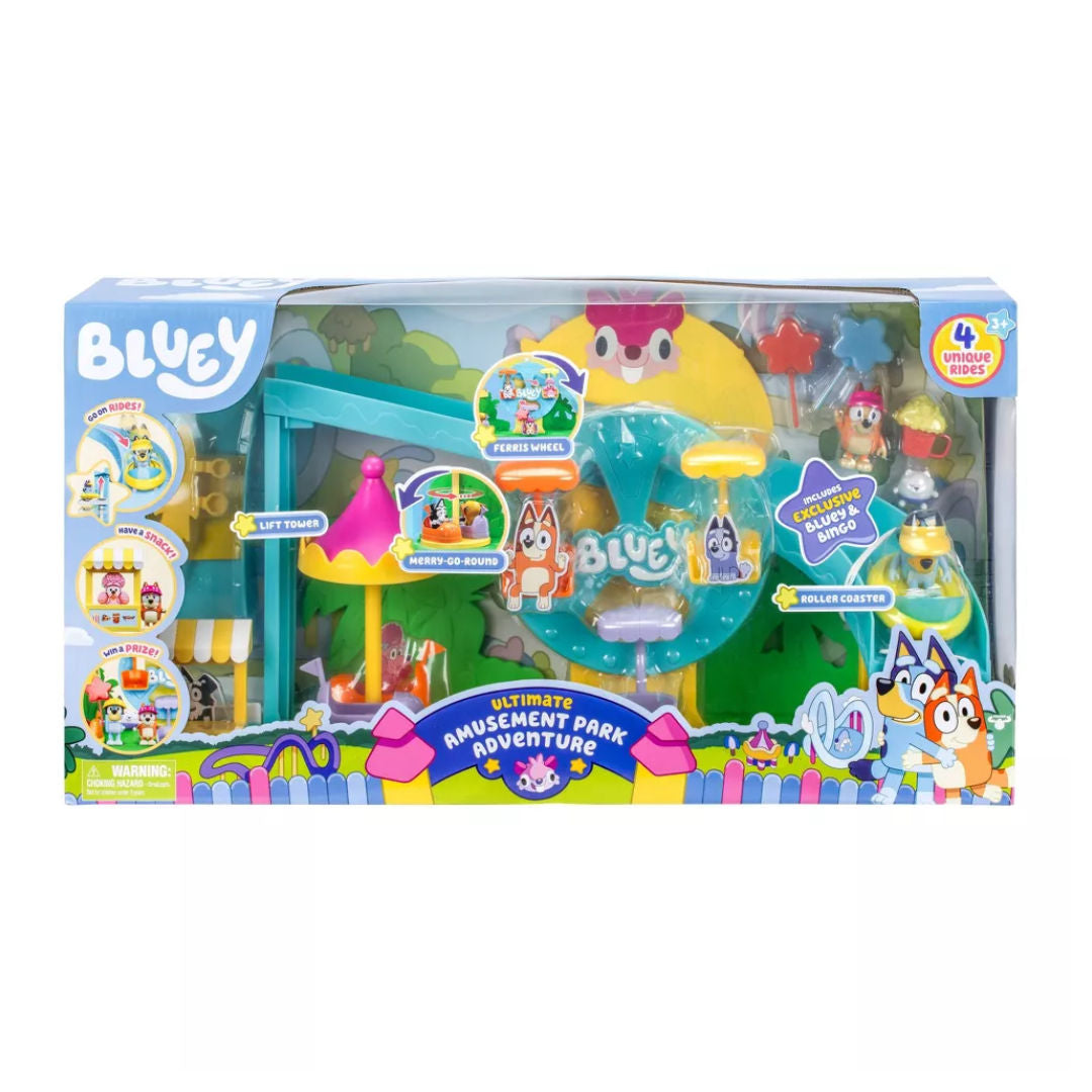 Bluey Ultimate Amusement Park Adventure Playset 9 Pieces, 3+ years