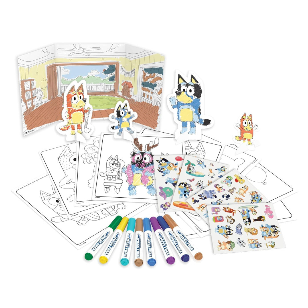 Crayola COLOR WONDER MESS FREE COLORING, Activity Kit, Bluey, Includes 40+ Pieces