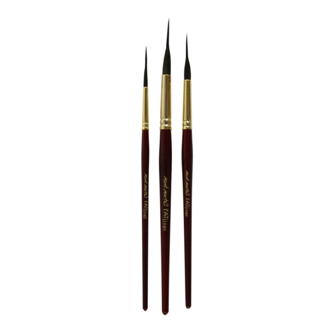 Mont Marte Flat Liner Brush Set, 3-Pieces, 06/10/16, BMHS0006