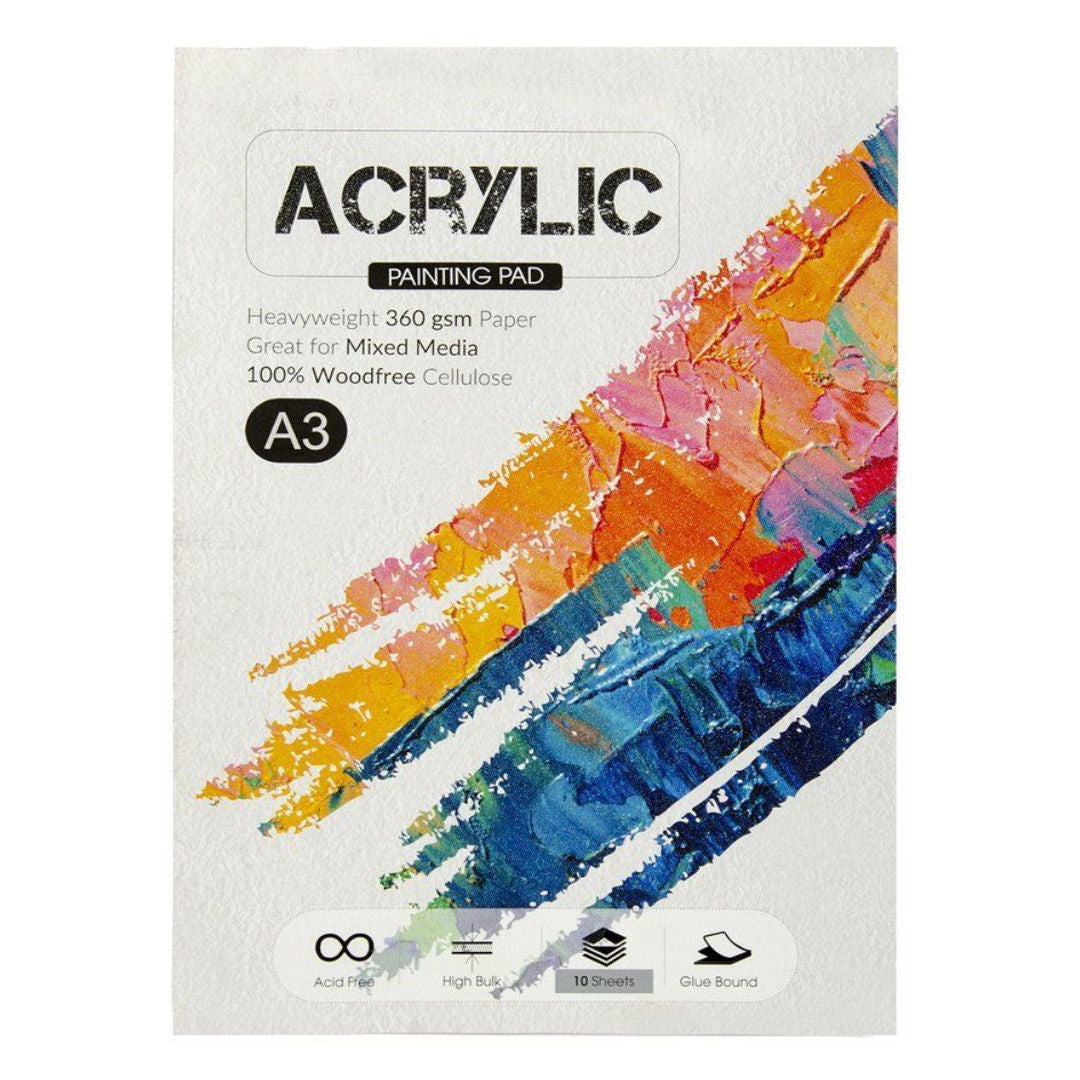 Scholar A3 Acrylic Painting Pad, 360gsm, 10 Sheets, ACR3