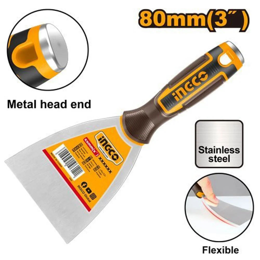 INGCO Putty Trowel, Stainless Steel, Heat Treated