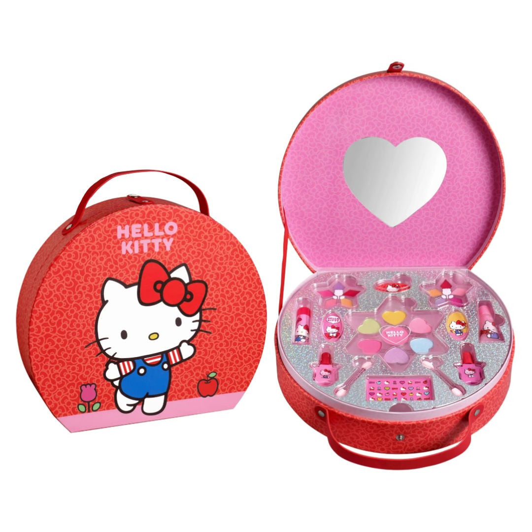 Air-Val Sanrio Hello Kitty & Friends Hello Kitty Makeup Case, Red/Pink, 8+ years