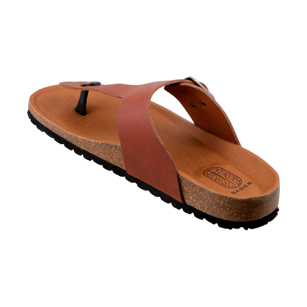 SABER BIRK -1 Men's Genuine Leather Sandals with Cork-Latex Footbed & EVA Sole