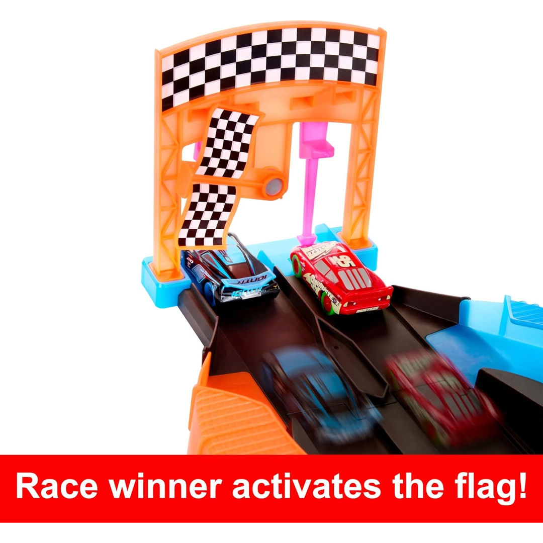 Disney Pixar Cars Launch & Criss-Cross Glow Race Playset, 92.7x24.8x16 cm, For Age 4+ Years