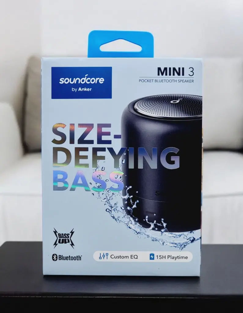Anker Soundcore Mini 3 Bluetooth Speaker, 360° Sound, IPX7 Waterproof, 15H Playtime, Black