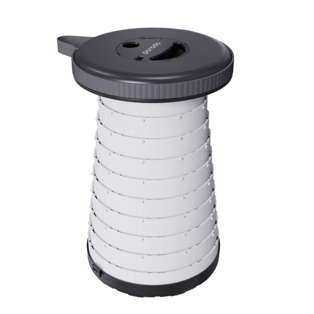 Porodo Camping Telescopic LED Stool, PD-CTLDST-BK, Black