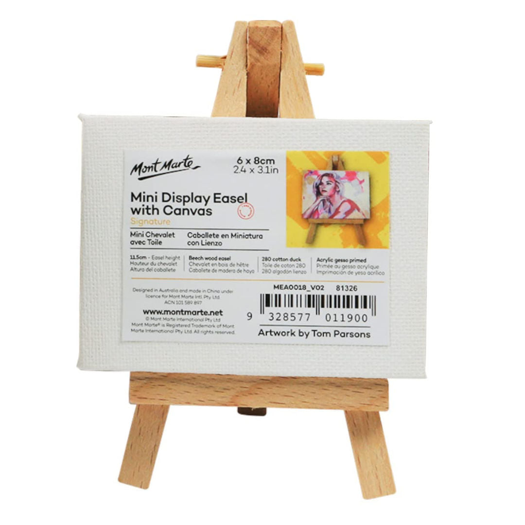 Mont Marte Mini Display Easel With Canvas Signature
