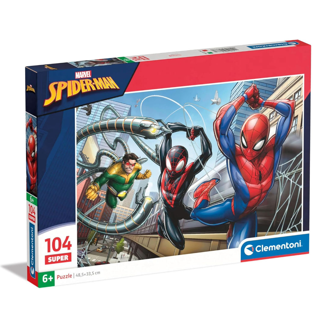 Clementoni Super Color, MARVEL SPIDER-MAN Puzzle, 104 Pieces