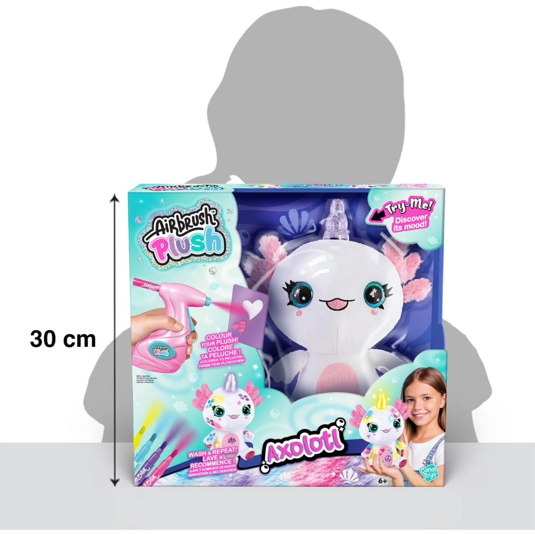Canal Toys Airbrush Plush Axolotl Light-Up DIY Activity Kit